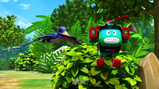 恐龙探险队:斯动被一群喙嘴龙包围了,急忙求助帮帮龙探险队