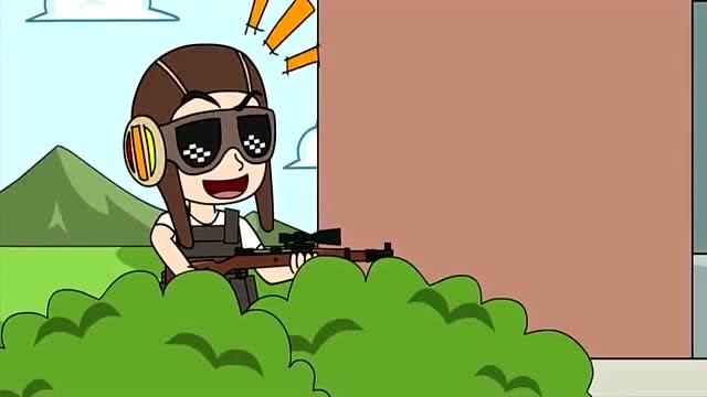 吃鸡搞笑动画吃鸡少年猥琐抢空投!决赛圈对阵吉普车