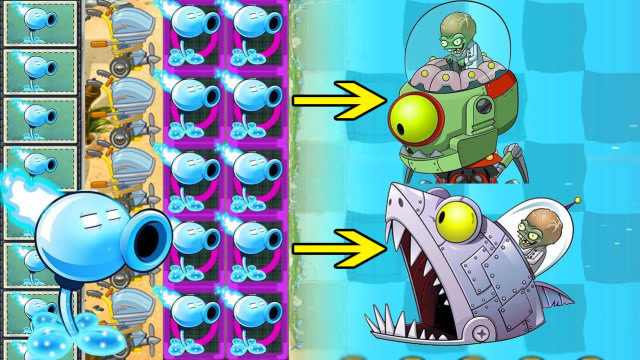 鲨鱼僵王:这海上可是我的地盘,冰豌豆:绝对零度攻击试一下?