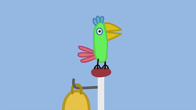 鹦鹉波莉站在轮船的旗杆上眺望远方,它在想什么呢