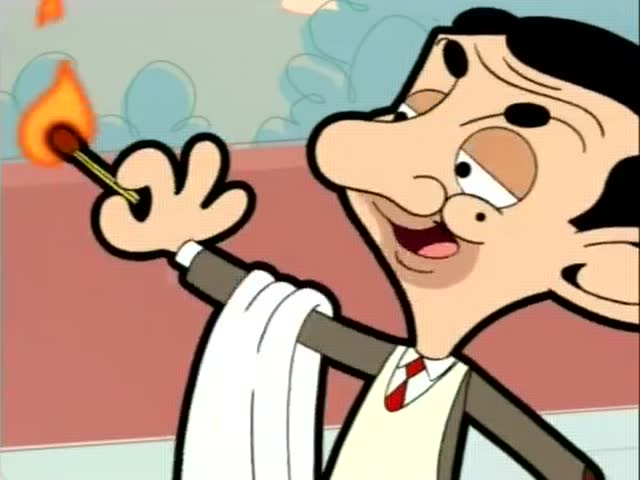 憨豆先生:憨豆倒果汁,划火柴吓跑路人