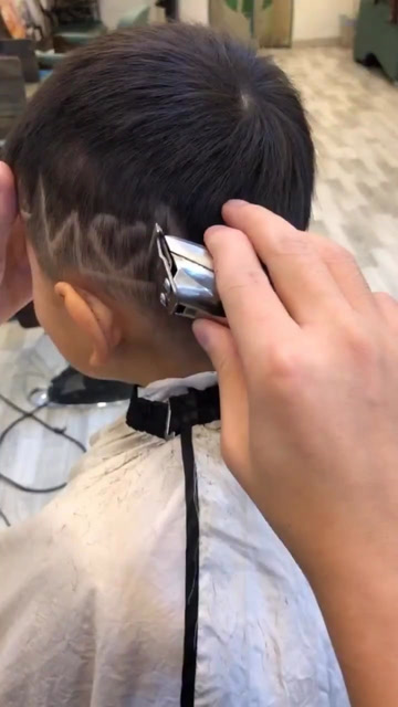 心电图发型教程,小朋友老动只能剪成这样了