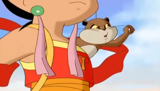 哪吒传奇:哪吒脚下着火,小猪熊尝试驾驭风火轮