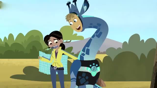 动物兄弟:马丁和克里斯激活长颈鹿超能力服打比赛!