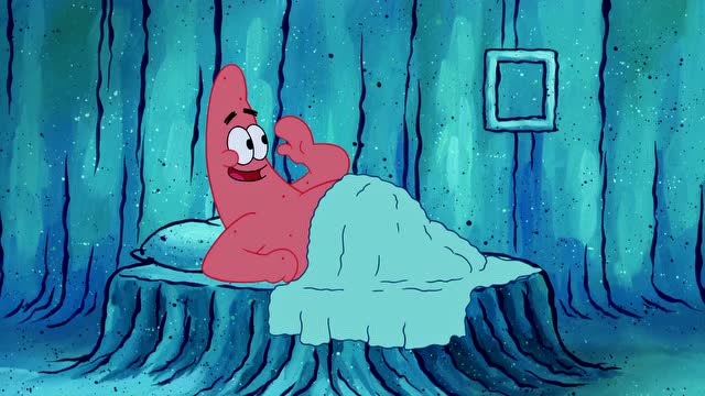 海绵宝宝:海绵宝宝和派大星看完电影后不睡觉,聊天,章鱼哥生气