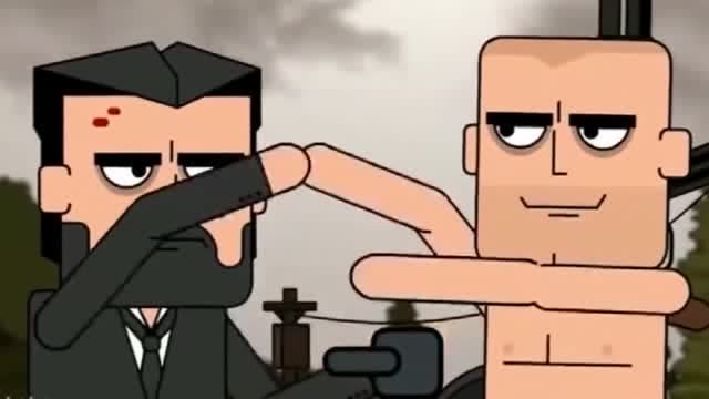 吃鸡搞笑动画:呆鸡与敌人正面开战.有些自不量力了