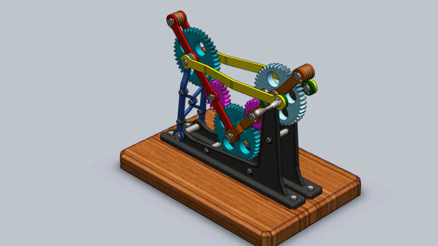 定轴摆动齿轮系 ,这个结构设计的真是很漂亮!
