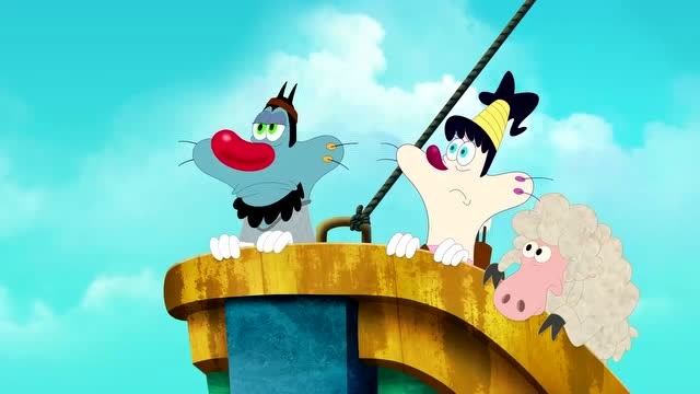 独眼巨人以为猫咪抢走了绵羊,灰猫边唱边安抚让巨人转怒为笑