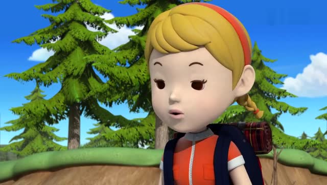 老师带着小朋友去山上写生碰到下暴雨波力救援队立刻出发卡通片!