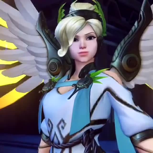 守望先锋:带你们看一下天使的皮肤,月神最喜欢了!