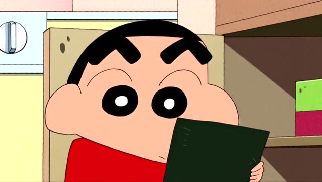 蜡笔小新-小新偷吃美冴的高级紫菜,结果卡在了嗓子上!