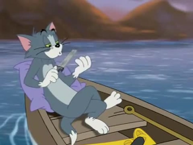 猫和老鼠:杰瑞和汤姆竟然一起划船,不会打起来吗?