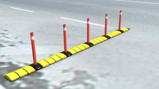 国外推出多功能减速带,既减速又作路障,每年节约几千万