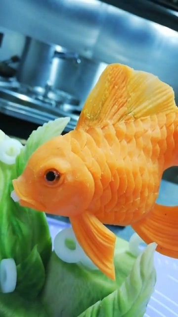 萝卜雕刻最简单鱼图片