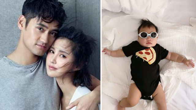 张歆艺袁弘儿子正面照曝光,软萌可爱像妈妈