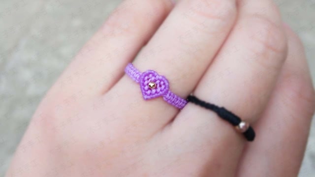 一款详细的爱心戒指编织教程,女孩子的最爱