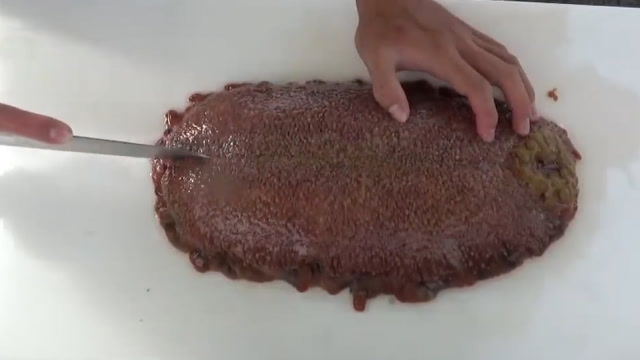 日本罕见变异大海参,切开后太奇怪了,网友:这下不敢生吃了吧