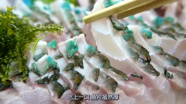 日本的顶级美食,拿破仑鱼刺身,看着就感觉美味!