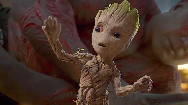 格鲁特4种形态:幼年吉祥物,青年叛逆,终极形态是格鲁特星球统治者!