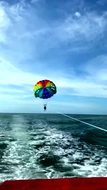 涠洲岛浪海水上俱乐部,海上拖伞特别牛,一般人不敢玩!