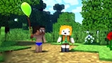Minecraft动画：史蒂夫和艾利克斯的童年生活！