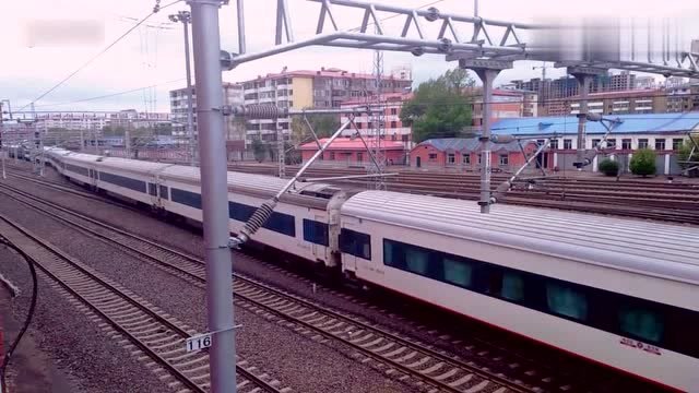 白皮绿皮混编的火车,哈尔滨至绥芬河k7001次中途停靠牡丹江站