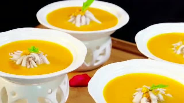 色香味俱全的金汤菊花鱼,大厨制作,请客宴席的一道靓丽风景!