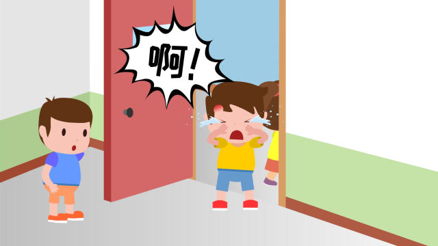 同学们,教室门是进出教室的必经通道,开关教室门时一定要小心