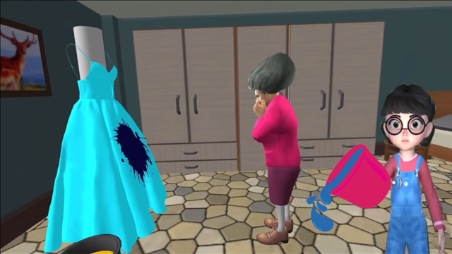 恐怖老师老师的新裙子真漂亮塔米用油漆加了点颜色