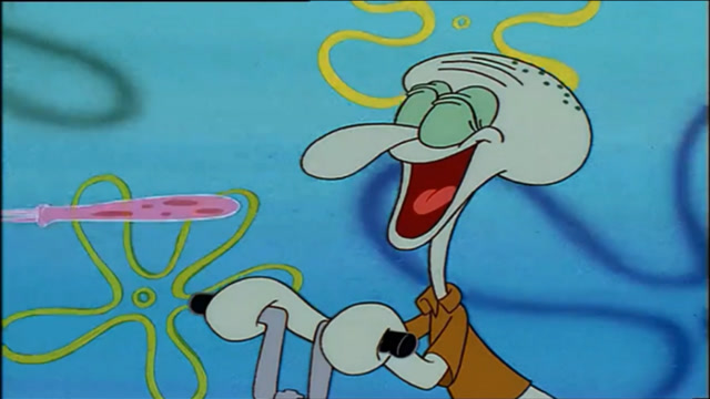 海绵宝宝:章鱼哥开心骑车,误吞水母竟引起核爆炸!