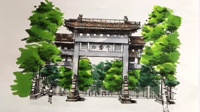 济南手绘 千佛山