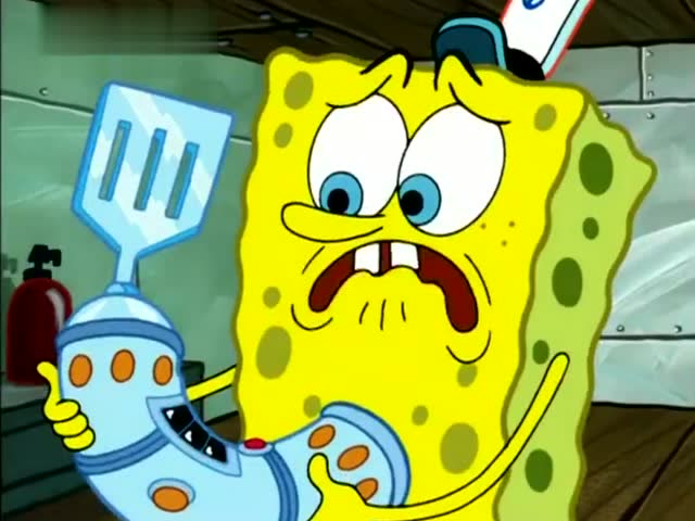 全身光溜溜的海绵宝宝还要被蟹老板骂