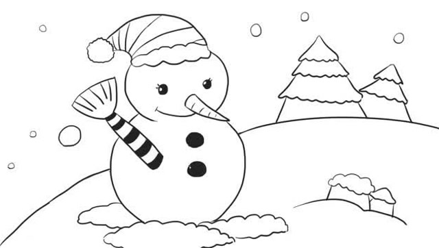 关于雪的简笔画 画法图片
