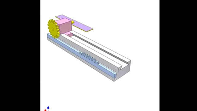 科技奇趣:齿轮齿条传动直线运动,中断180度