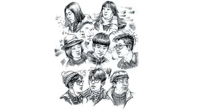 人物速写_头部_张三杰勋