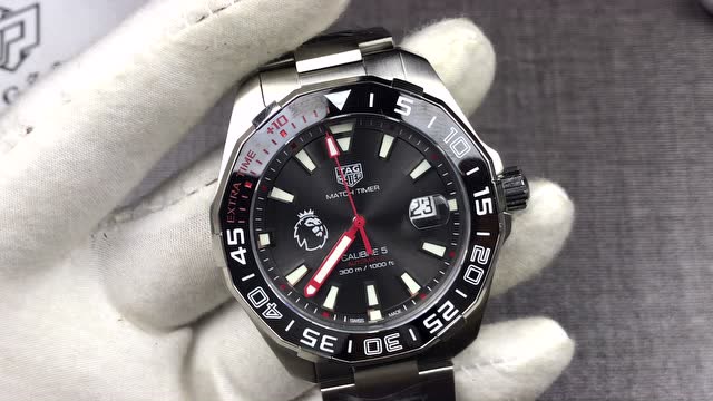 泰格豪雅原单sw200 英超版瑞士机芯 单tagheue竞潜系列机械表