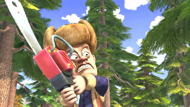 熊出没:光头强一到关键时候,他砍树的锯子就感冒了