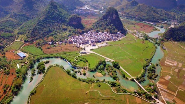 航拍作品:广西德保-曼贝侬小西湖景区