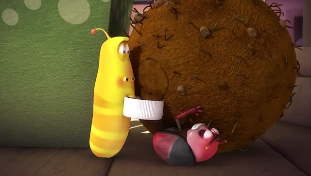 动漫 虫虫得到了大块食物,不知如何弄走被压在身上.