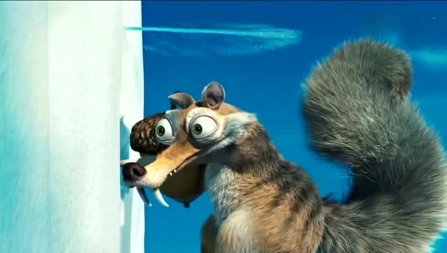 电影冰河时代 萌蠢的松鼠你又几只脚,惨了吧.