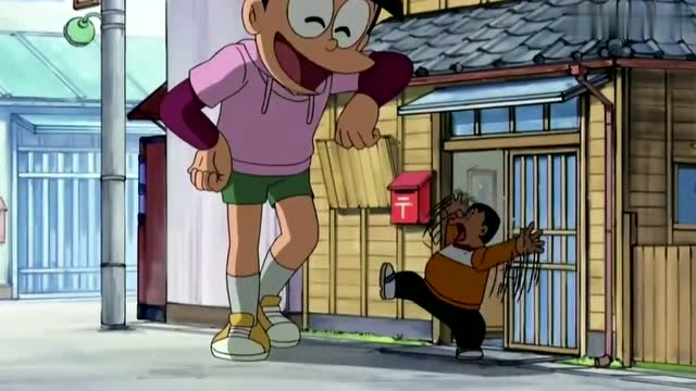 《哆啦a梦》为了打赢胖虎,小夫服用了生长剂变成了一个巨人小夫