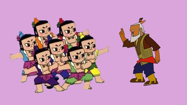 葫芦娃玩具:爷爷和七个金刚葫芦娃兄弟 终于聚齐了 会唱歌的蛇精