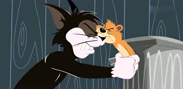 新猫和老鼠:杰瑞咬到了功夫猫的鼻子 疼的功夫猫大叫