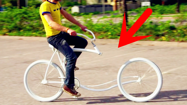 这辆自行车没有前叉,那又是如何转弯的呢?看完恍然大悟
