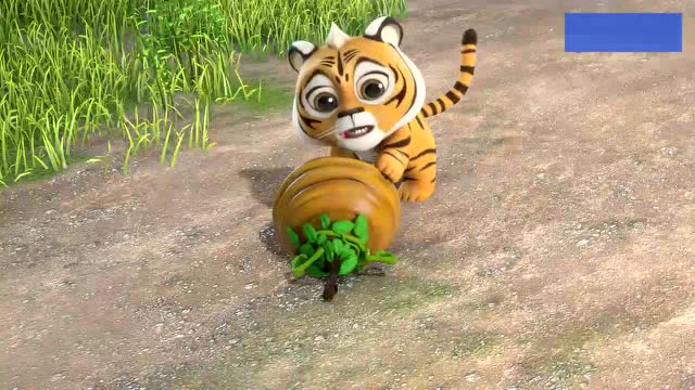 熊出没之秋日团团转:这只小老虎长得和虎妞超级像