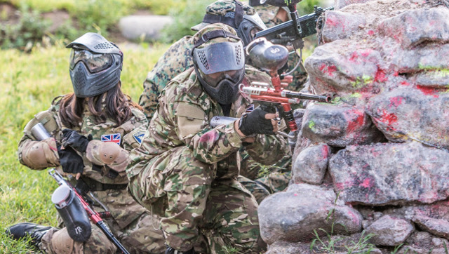 太刺激啦,gopro拍摄的彩弹射击场第一人称射击视角