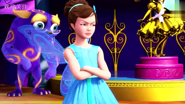 玛露莎唱歌给花仙子听,花仙子吓得躲在石头后面