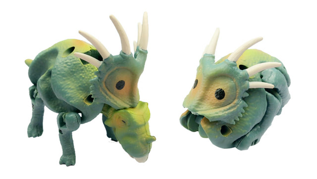 分享刺盾角龙恐龙蛋玩具