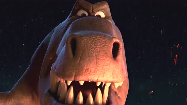 恐龙当家.老霸王龙和阿洛讲自己大战三条鳄鱼的往事!听得鸡皮疙瘩