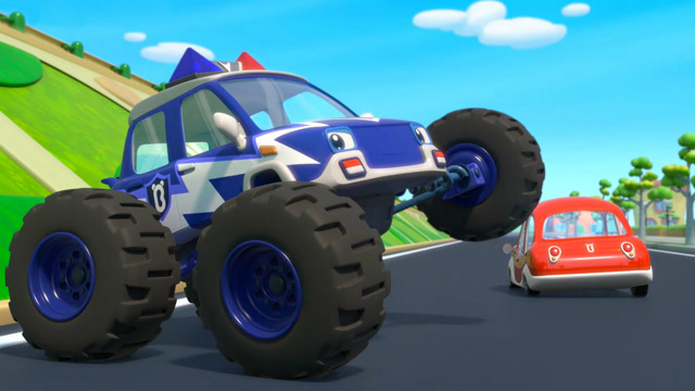 宝宝巴士启蒙音乐剧 怪兽警车,没有困难的工作,只有勇敢的怪兽车